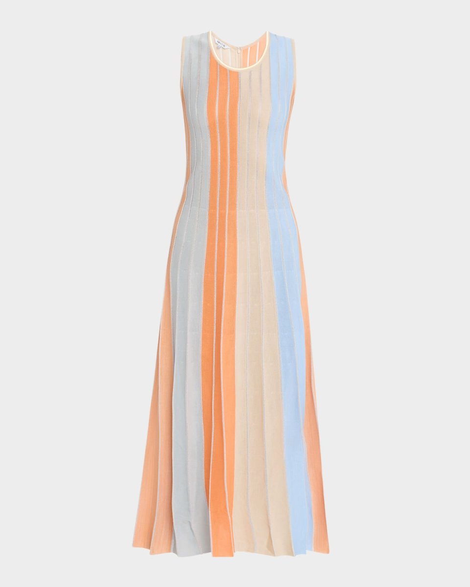 Modern Fit Striped Knit Maxi Dress